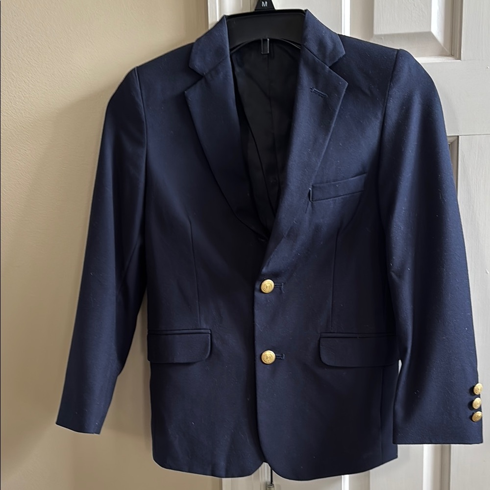 Boys Navy Blazer with Gold Buttons